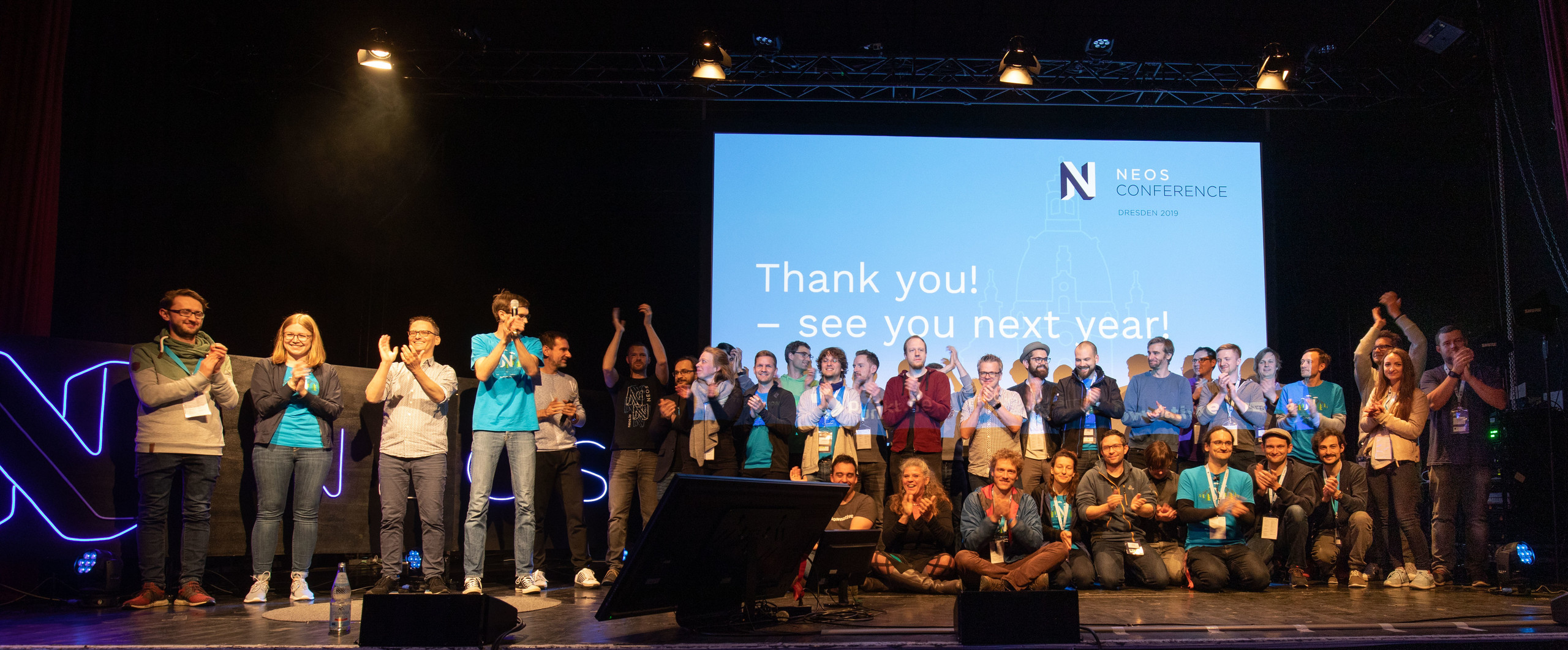 The team of Neos Conference 2019 on stage