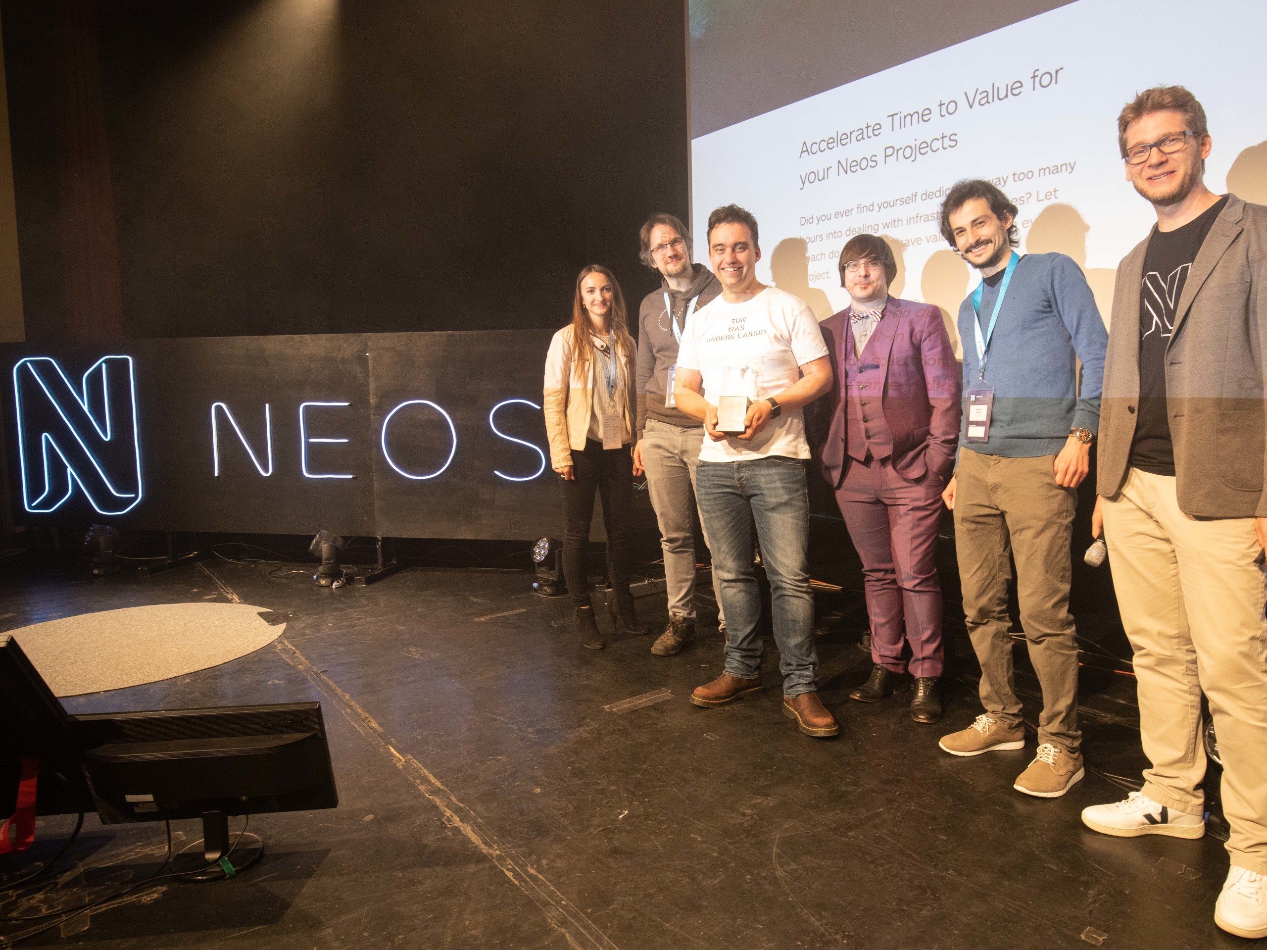 The Flownative team receives the Neos CMS Gold Award